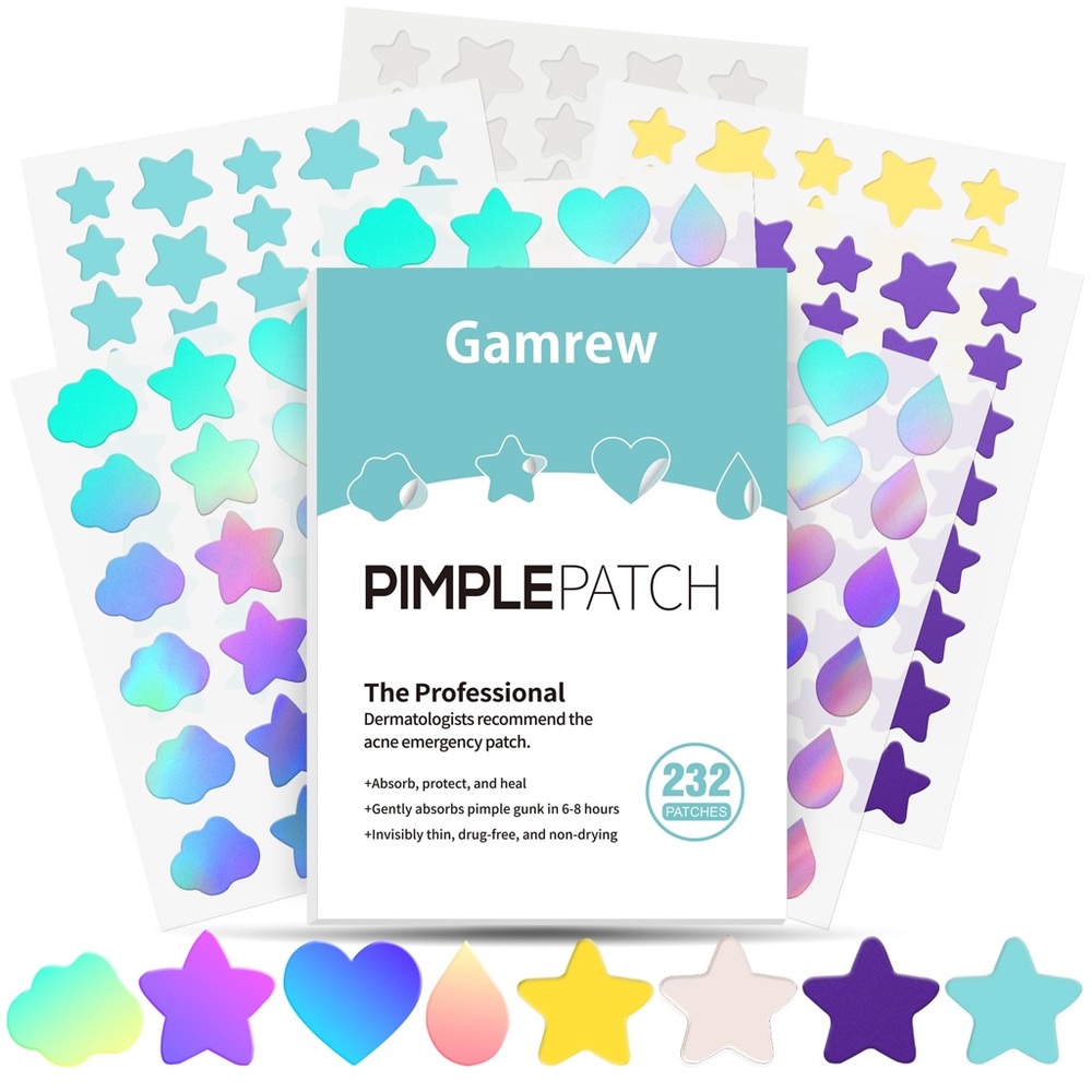 Pimple Patches for Face, Acne Patches for Blemishes Zits, Cute Stars & Shapes